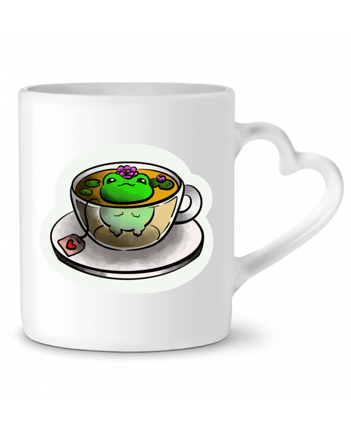 Mug coeur Grenouille dans son thé par L’atelier Immobile 