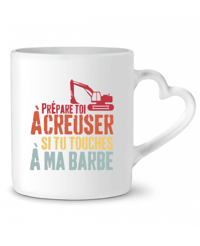 Mug coeur Papa barbu barbe mari cool cadeau par zouhair