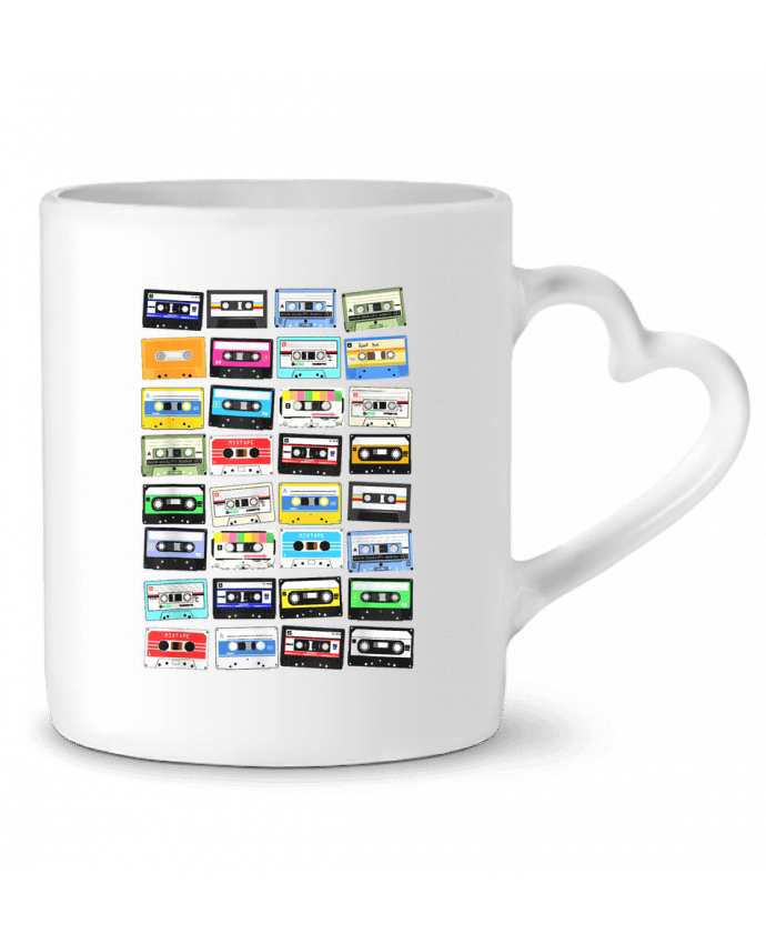 Mug coeur Cassette Tapes Mixtape 70s 80s 90s, cassettes vintage par zouhair