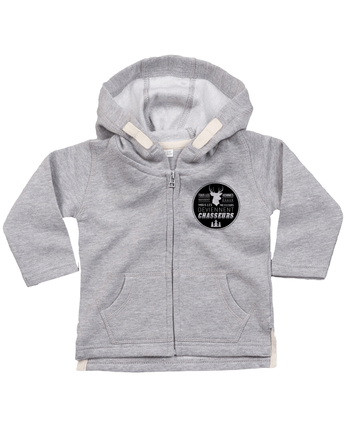 Sweat à capuche bébé zippé Tous les hommes par Treiicy