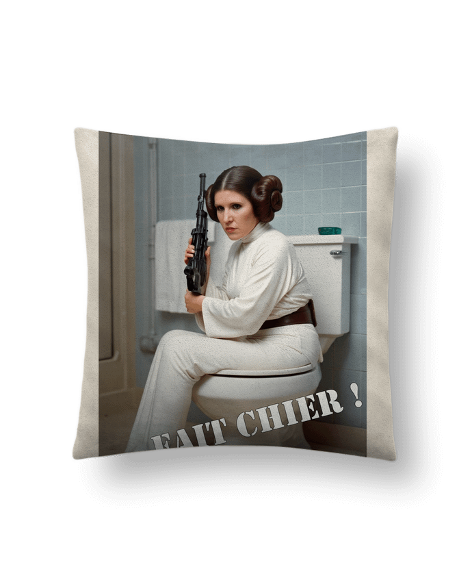 Coussin suédine Princesse Leia par TiA