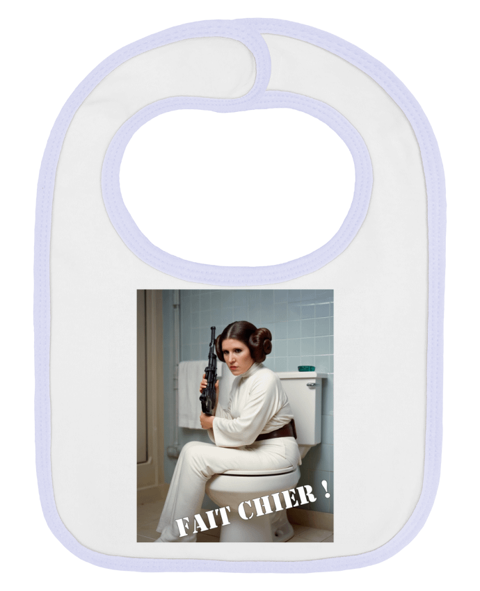 Bavoir bébé uni Princesse Leia par TiA