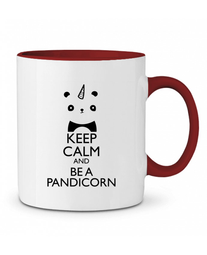 Two-tone Ceramic Mug keep calm and be a Pandicorn tunetoo