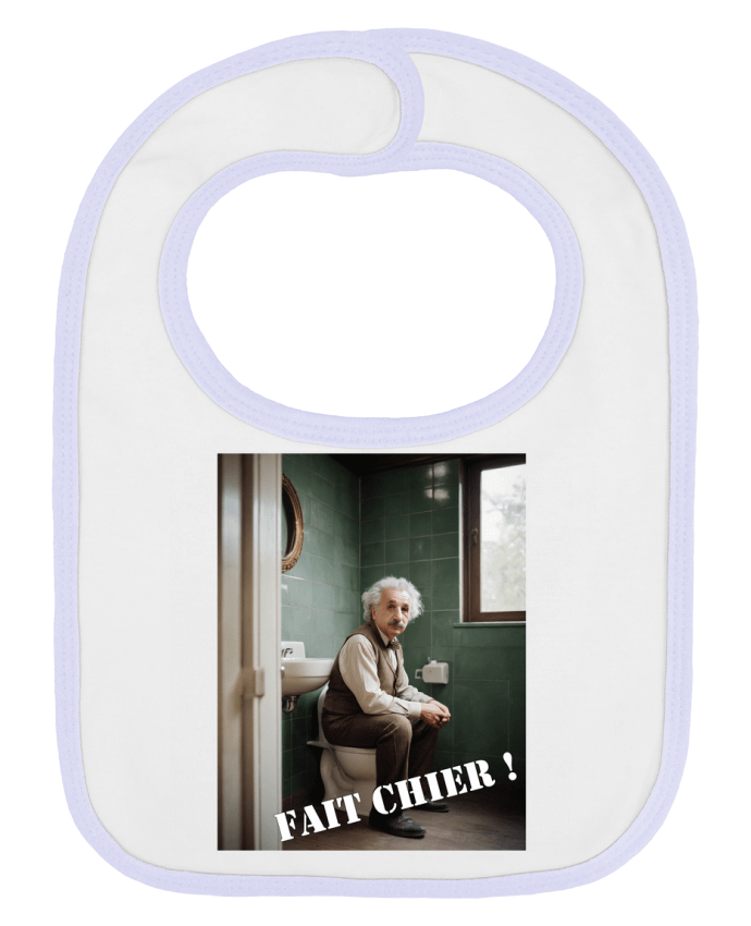Bavoir bébé uni Albert Einstein par TiA
