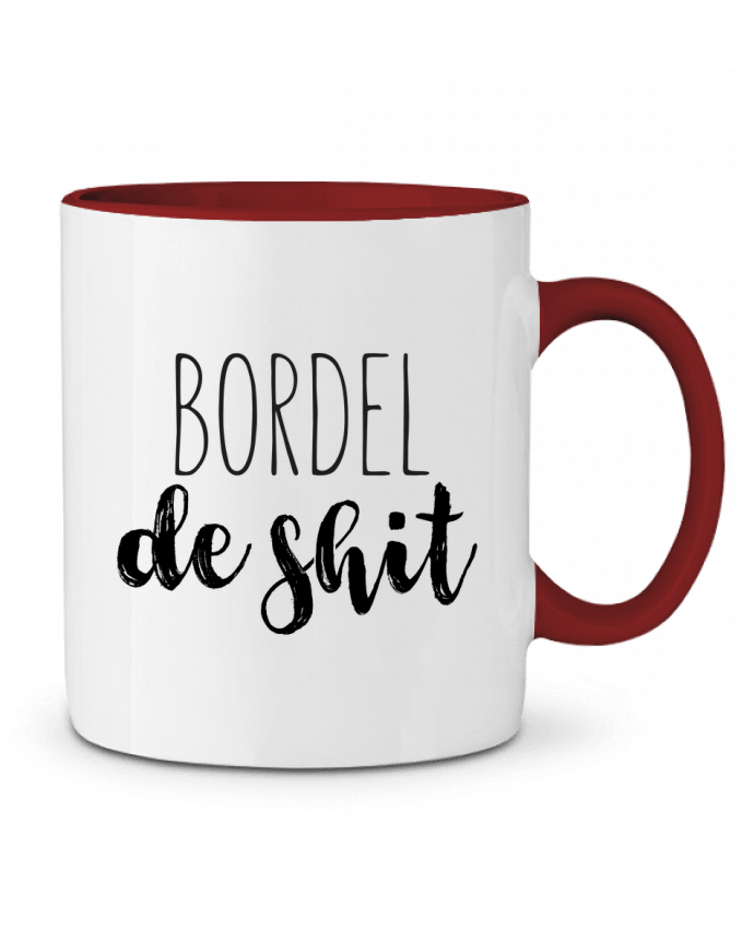 Mug bicolore Bordel de shit tunetoo