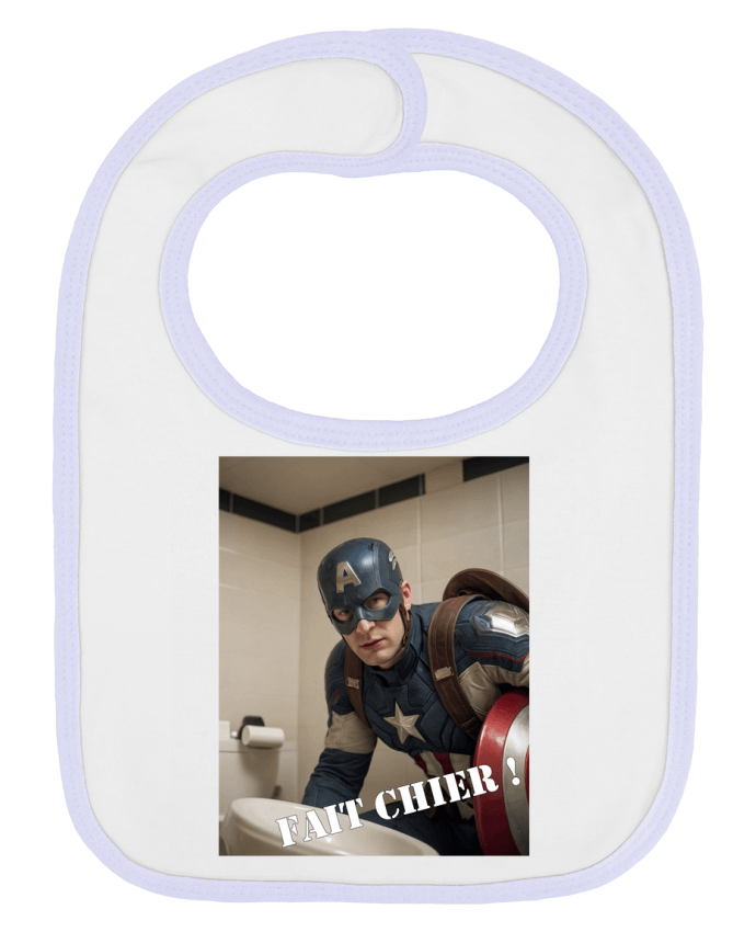 Bavoir bébé uni Capitaine America par TiA