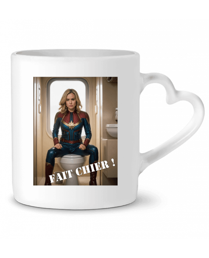 Mug coeur Capitaine Marvel par TiA