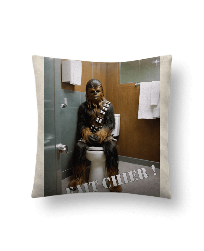 Coussin suédine Chewbacca par TiA
