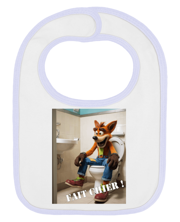 Bavoir bébé uni Crash bandicoot par TiA