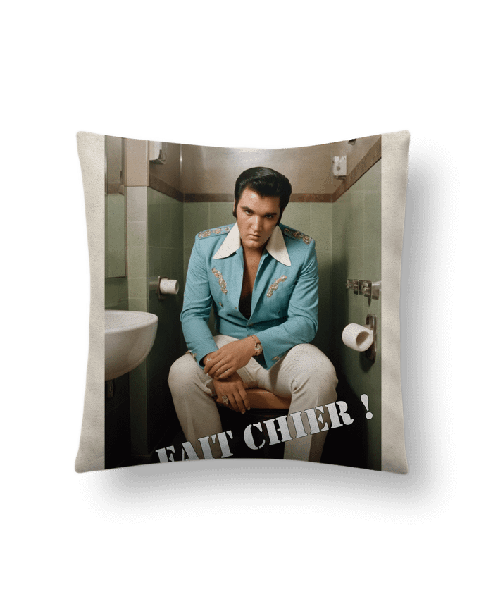 Coussin suédine Elvis Presley par TiA
