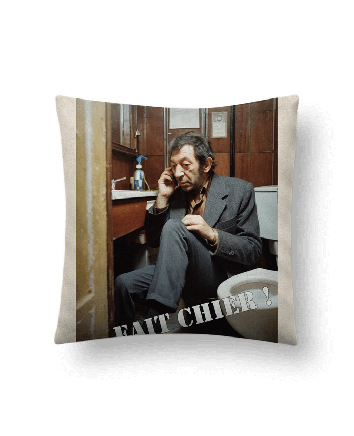 Coussin suédine Serge Gainsbourg par TiA