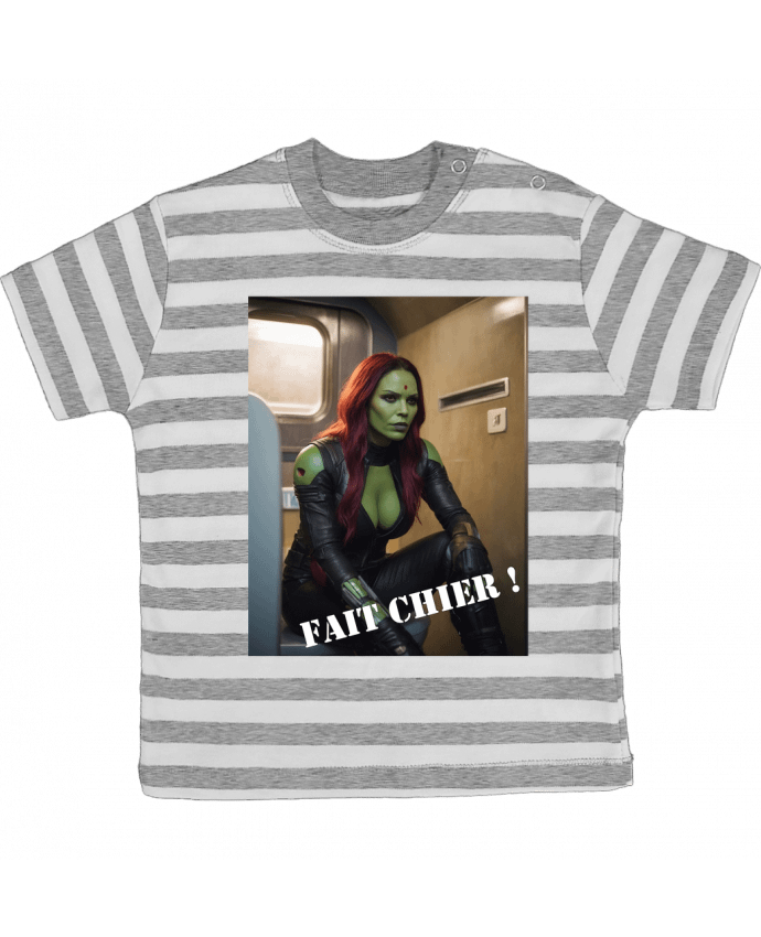 Tee-shirt bébé à rayures Gamora par TiA