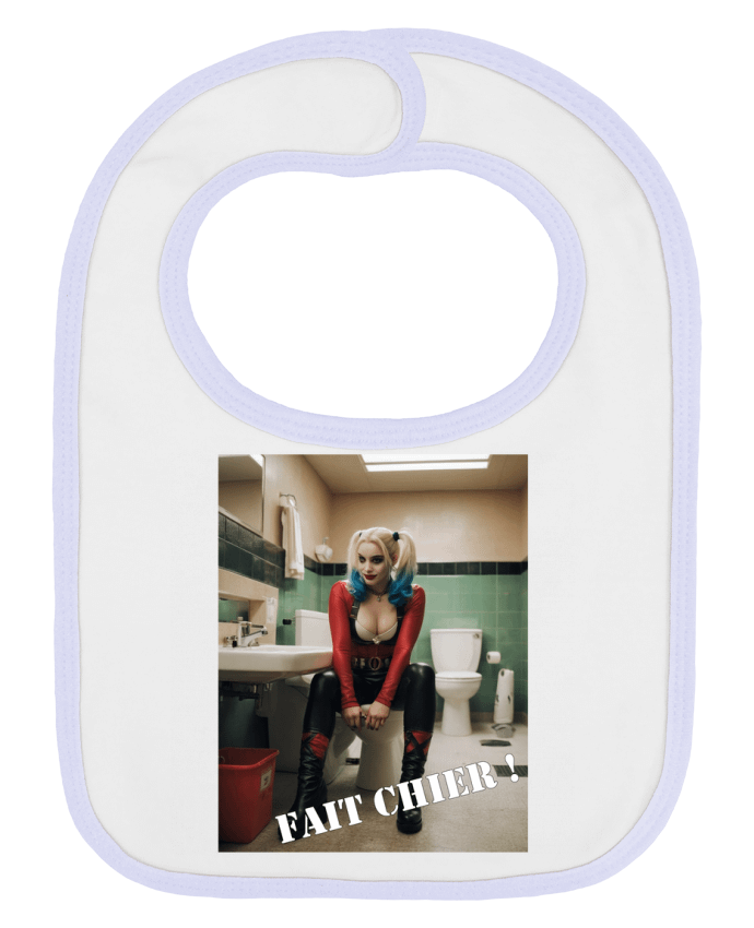 Bavoir bébé uni Harley Quinn par TiA