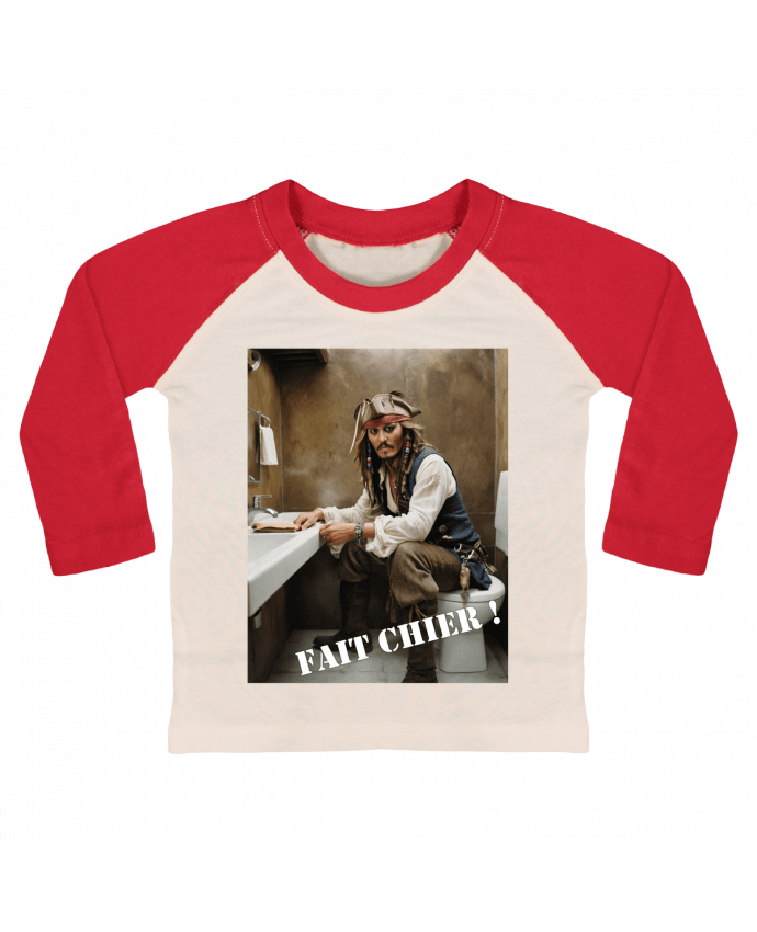 Tee-shirt Bébé Baseball ML Jack Sparrow par TiA