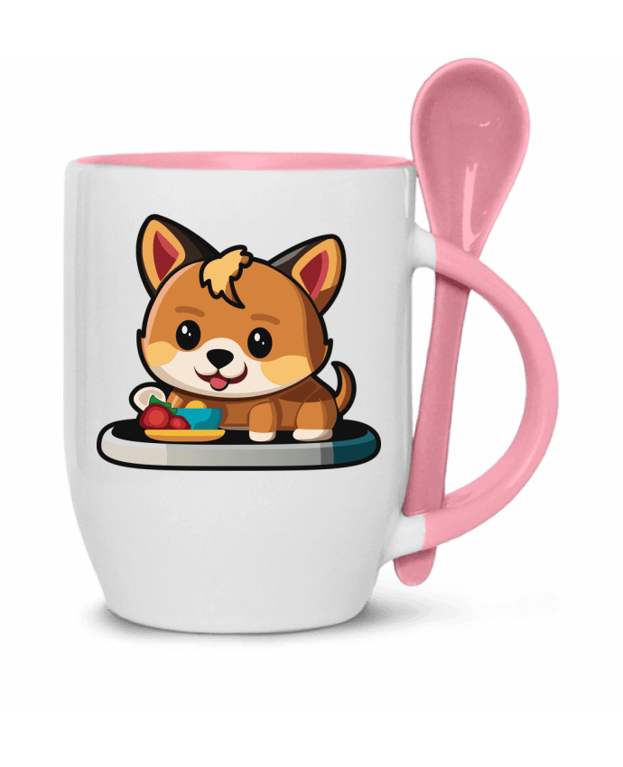  Tasse cuillère Chiot Heureux à l'Heure du Repas par Alvo graphiste