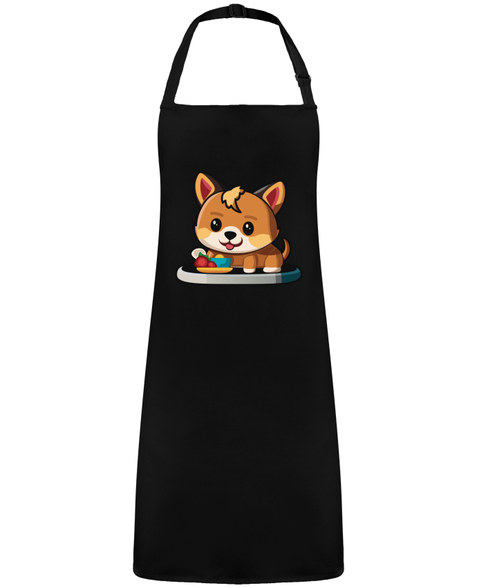 Tablier Chiot Heureux à l'Heure du Repas par  Alvo graphiste