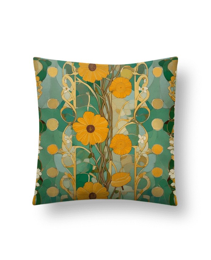 Coussin suédine flowers art nouveau par Livelyart77