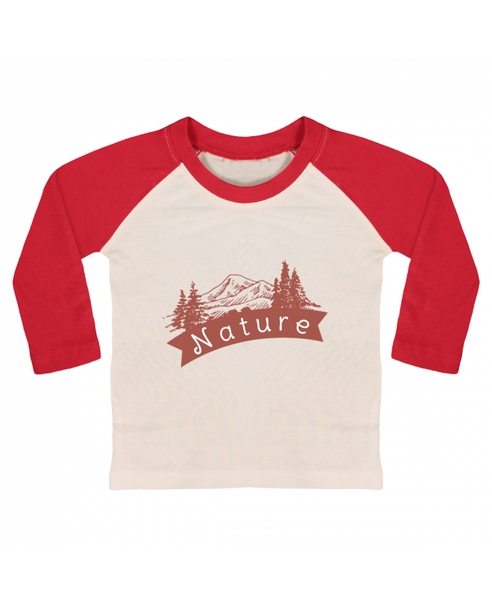 Tee-shirt Bébé Baseball ML Nature Montagne par Itswilly