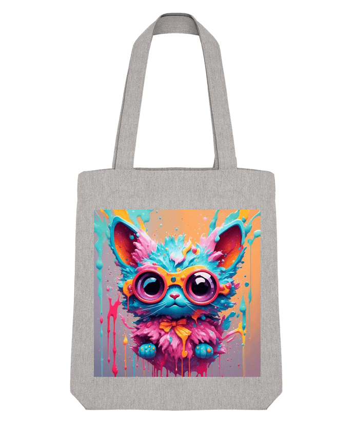 Tote Bag Stanley Stella Cute cat with paint par matlmn01 