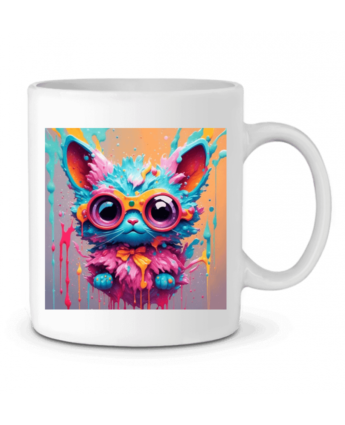 Mug  Cute cat with paint par matlmn01