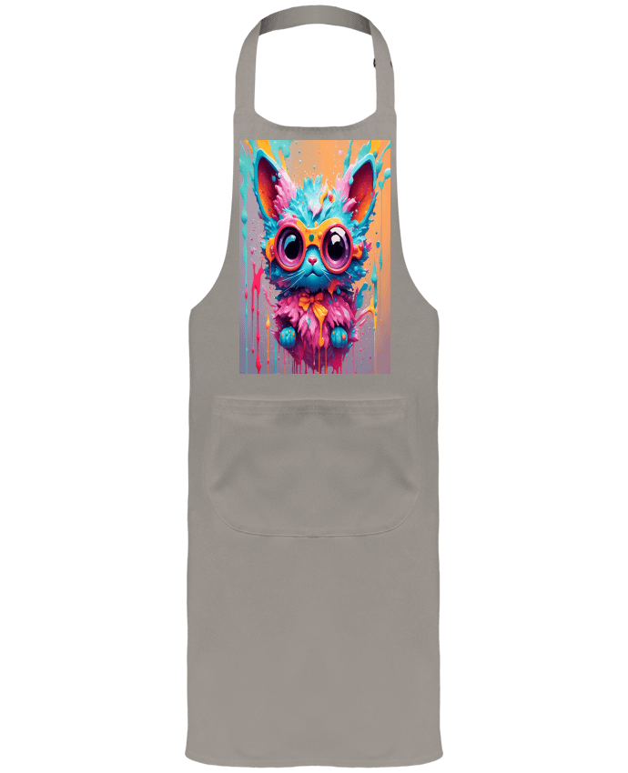 Tablier avec poches Cute cat with paint par matlmn01