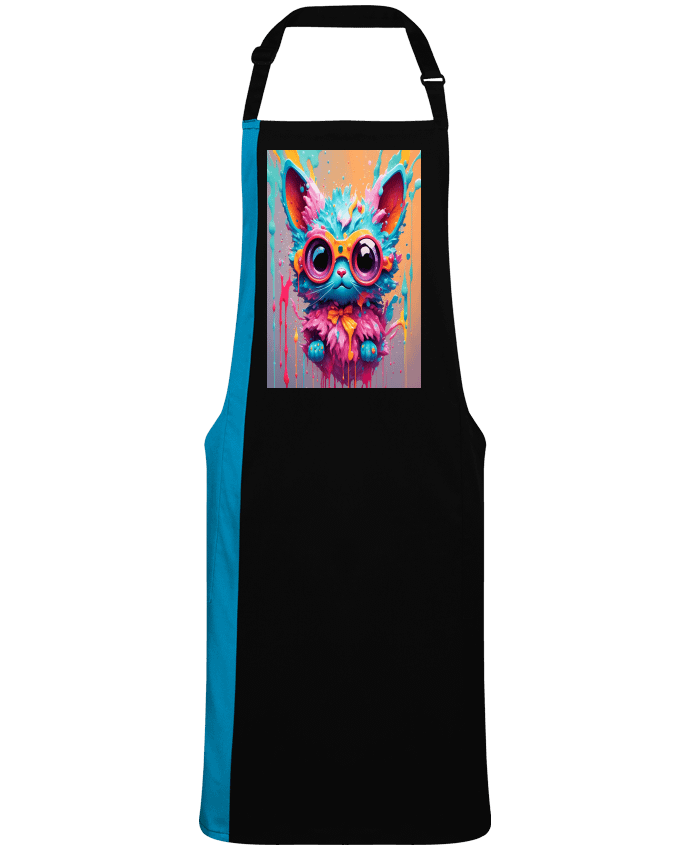Tablier bicolore Cute cat with paint par  matlmn01