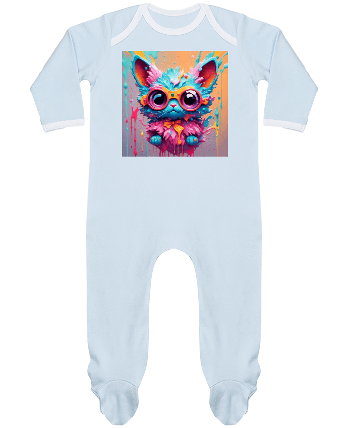 Body Pyjama Bébé Cute cat with paint par matlmn01