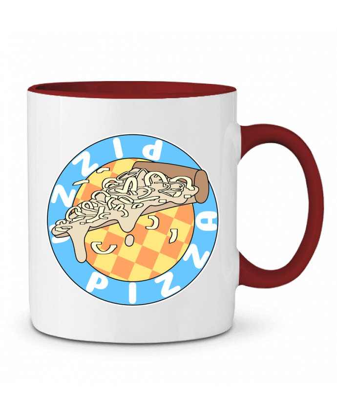 Mug bicolore Illustrated Pizza Logo Loon