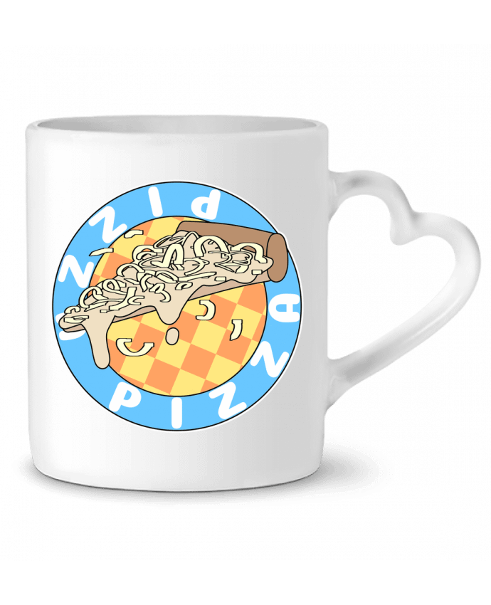 Mug coeur Illustrated Pizza Logo par Loon