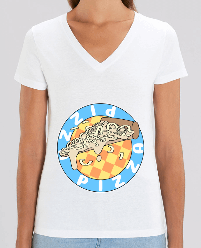 Tee-shirt femme Illustrated Pizza Logo Par  Loon