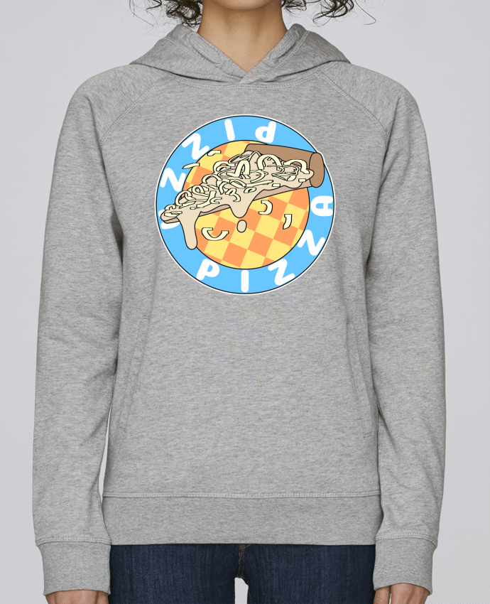 Sweat capuche femme Illustrated Pizza Logo par Loon