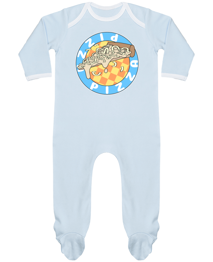 Body Pyjama Bébé Illustrated Pizza Logo par Loon