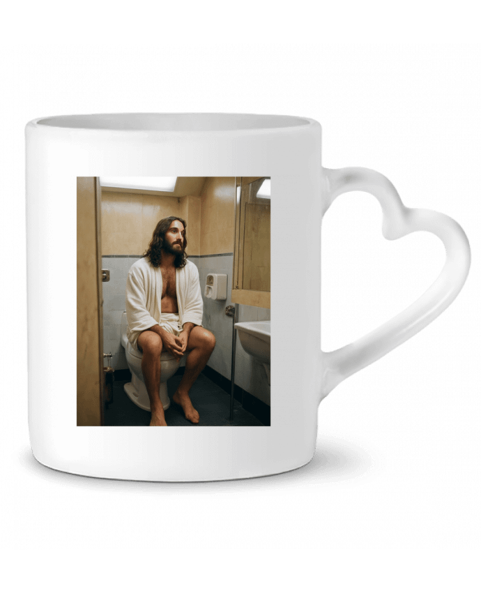 Mug coeur Jesus sur les toilettes par TiA