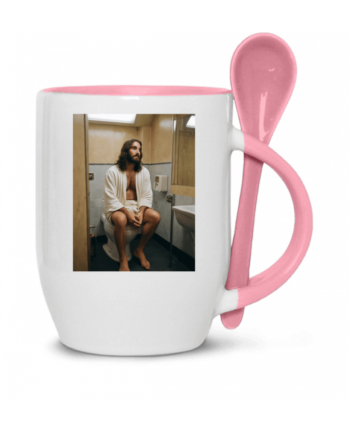  Tasse cuillère Jesus sur les toilettes par TiA