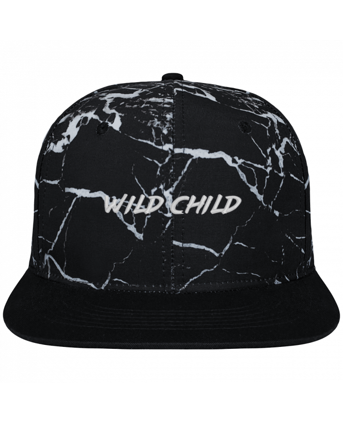 Casquette snapback black mineral Wild Child brodé et toile imprimée motif minéral noir et blanc