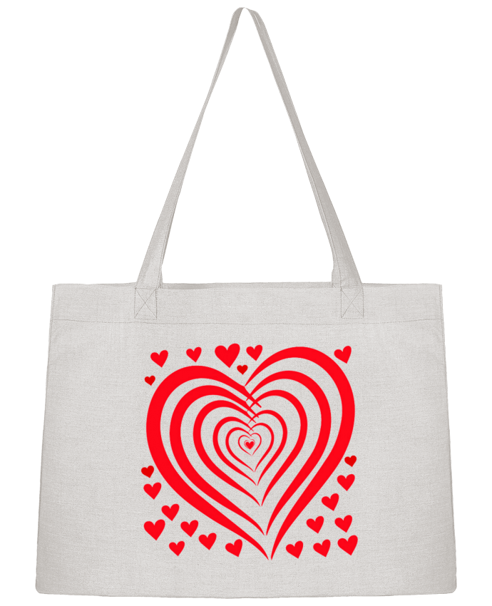 Sac Shopping COEUR ROUGE NAISSANCE BEBE MOTIF SAINT VALENTIN AMOUR par LIAMRIVIERART