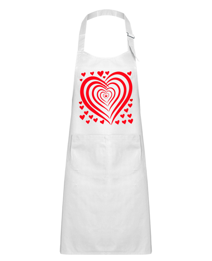 Tablier Enfant COEUR ROUGE NAISSANCE BEBE MOTIF SAINT VALENTIN AMOUR par LIAMRIVIERART