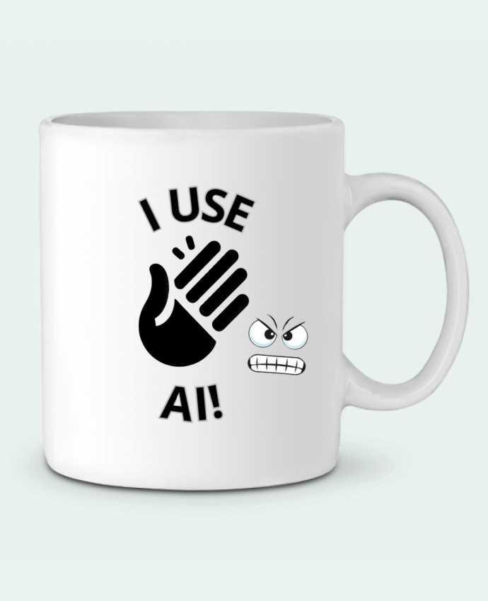 Mug  INTELLIGENCE ARTIFICIELLE MOTIF NOIR ET BLANC par LIAMRIVIERART