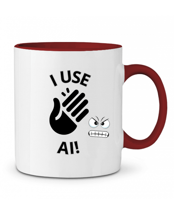 Mug bicolore INTELLIGENCE ARTIFICIELLE MOTIF NOIR ET BLANC LIAMRIVIERART