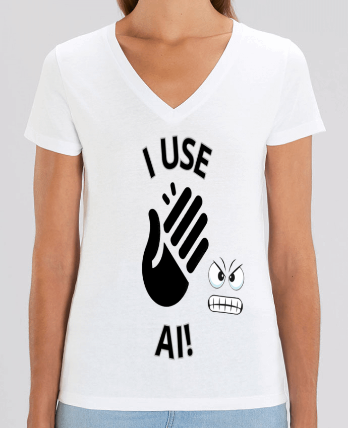 Tee-shirt femme INTELLIGENCE ARTIFICIELLE MOTIF NOIR ET BLANC Par  LIAMRIVIERART