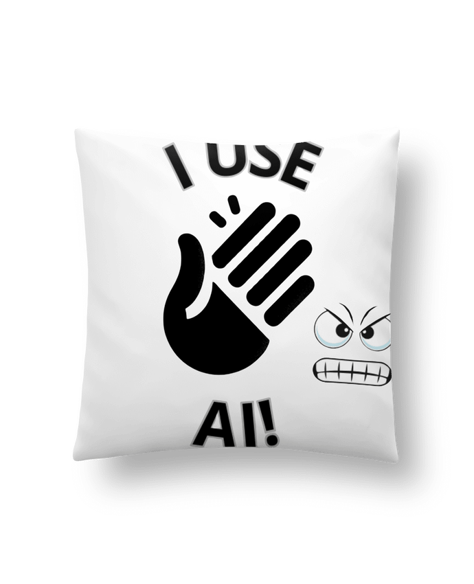 Coussin INTELLIGENCE ARTIFICIELLE MOTIF NOIR ET BLANC par LIAMRIVIERART