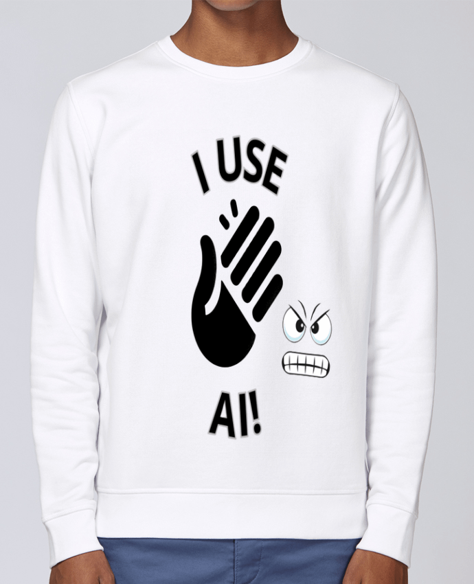 Sweatshirt INTELLIGENCE ARTIFICIELLE MOTIF NOIR ET BLANC par LIAMRIVIERART