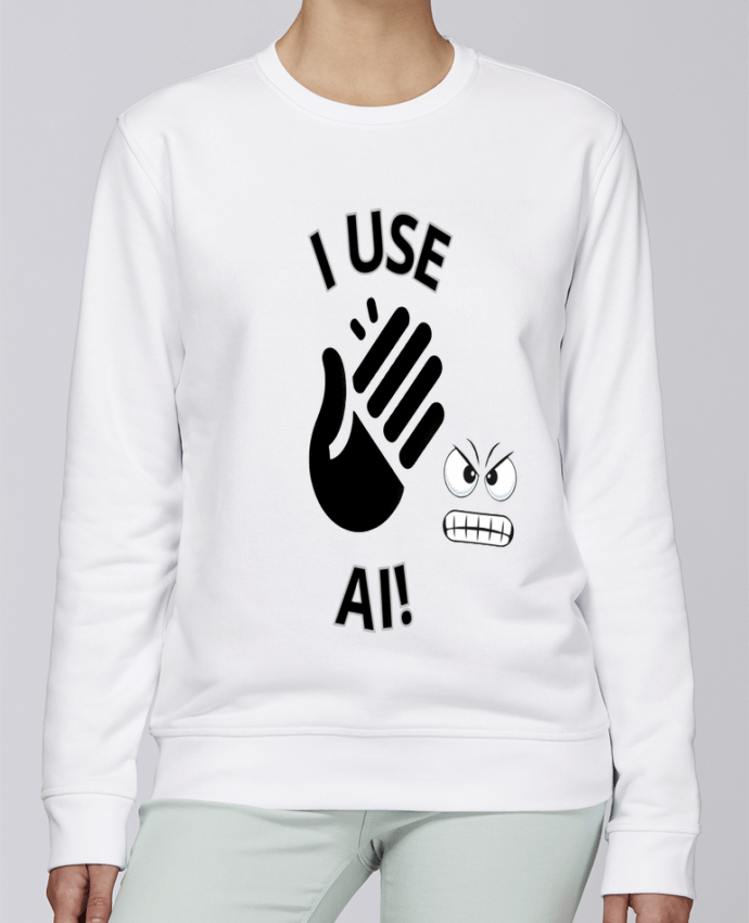 Sweatshirt INTELLIGENCE ARTIFICIELLE MOTIF NOIR ET BLANC par LIAMRIVIERART