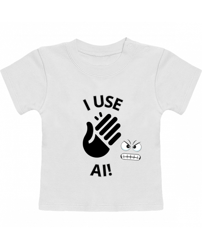 T-shirt bébé INTELLIGENCE ARTIFICIELLE MOTIF NOIR ET BLANC manches courtes du designer LIAMRIVIERART