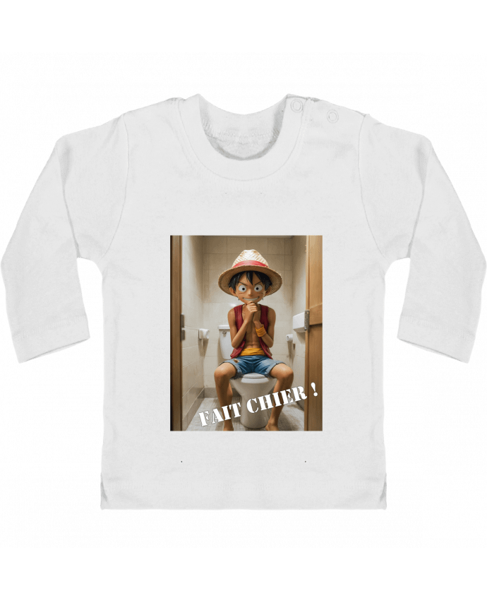 T-shirt bébé Luffy de One Piece manches longues du designer TiA