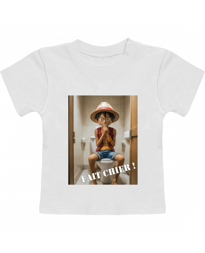 T-shirt bébé Luffy de One Piece manches courtes du designer TiA