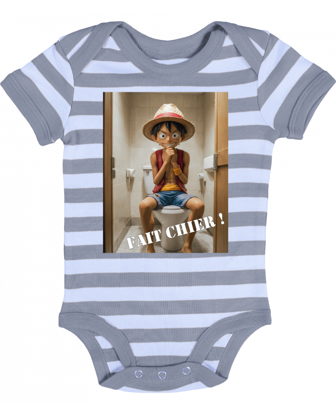 Body Bébé Rayé Luffy de One Piece - TiA