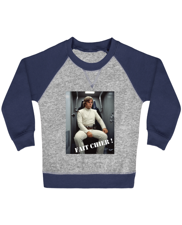 Sweat bébé manches contrastée Luke Skywalker par TiA