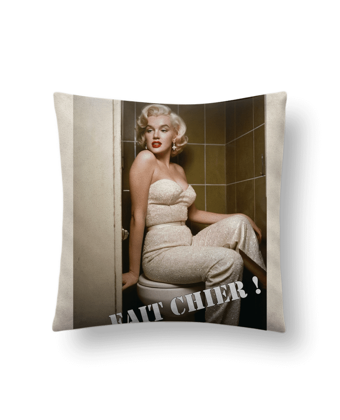 Coussin suédine Marylin Monroe par TiA