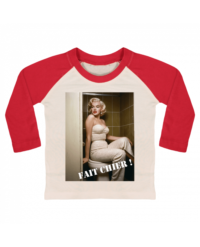 Tee-shirt Bébé Baseball ML Marylin Monroe par TiA